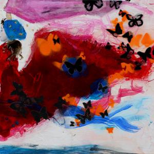 Dancing queen mixed media on canvas  1m40x0,70