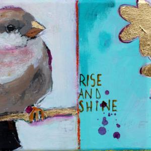 rise and shine 0,20x0,40 mixed media on canvas