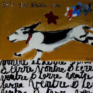 revolution 0,20x0,20 mixed media and resine  on canvas 