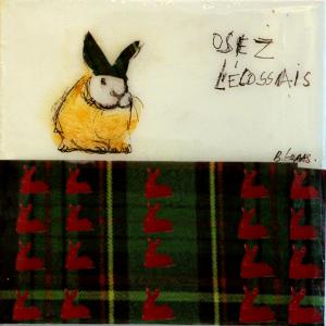 l'écossais 0,20x0,20 mixed media on canvas