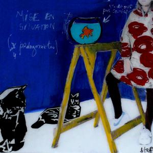 mise en situation 0,20x0,20 mixed media on canvas 