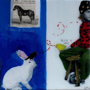 mise en situation 0,20 x0,20 mixed media on canvas